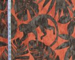 Orange monkey fabric silhouette jungle
