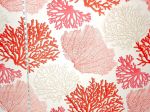 Red coral fabric pink salmon orange ocean