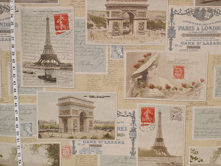 PARIS POSTCARD FABRIC