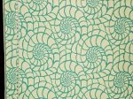 Seashell fabric modern graphic turquoise upholstery- Second