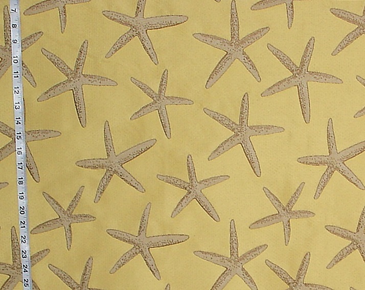 YELLOW STARFISH FABRIC