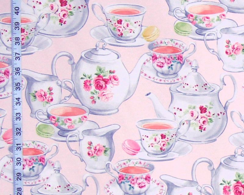 PINK TEAPOT FABRIC