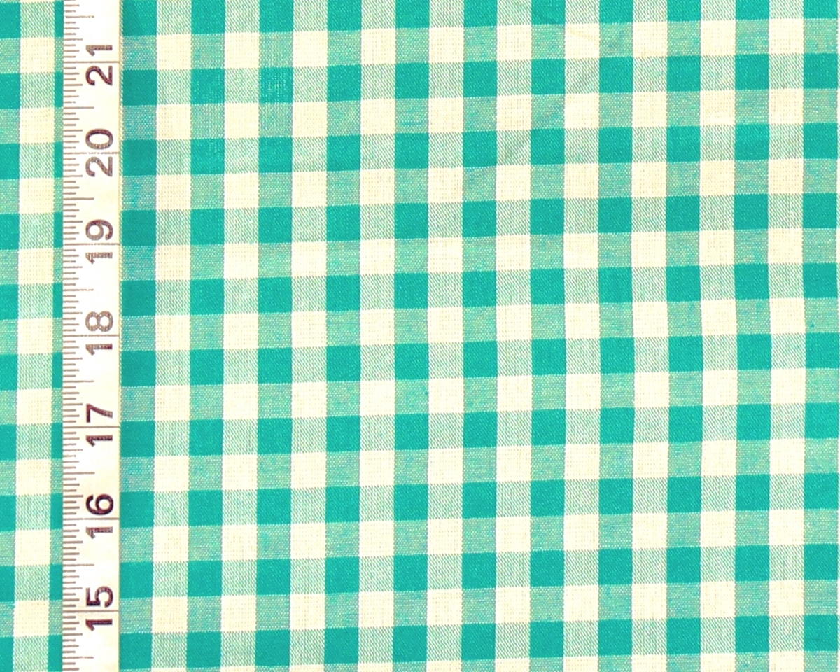 BLUE GREEN TEAL GINGHAM FABRIC