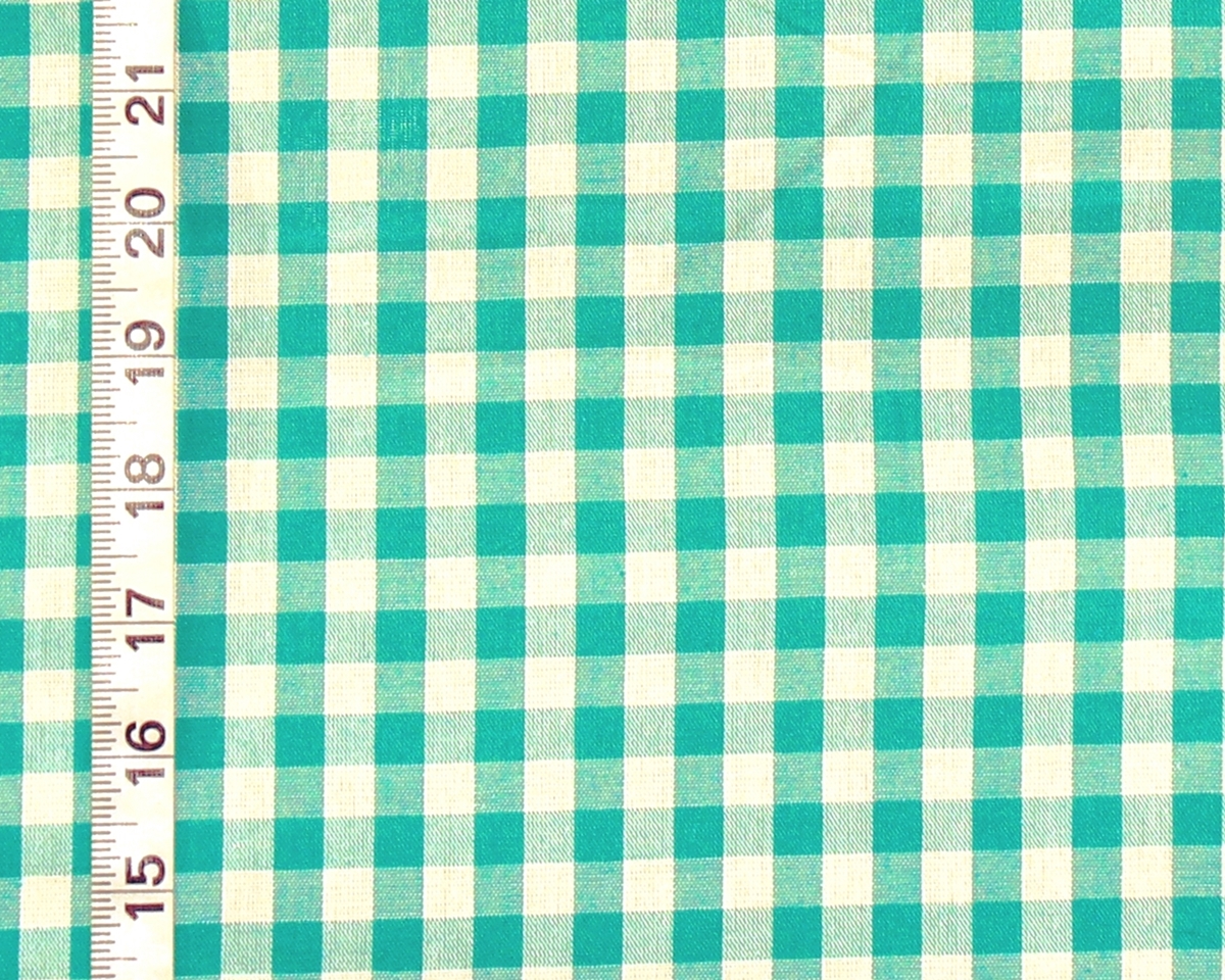 BLUE GREEN TEAL GINGHAM FABRIC