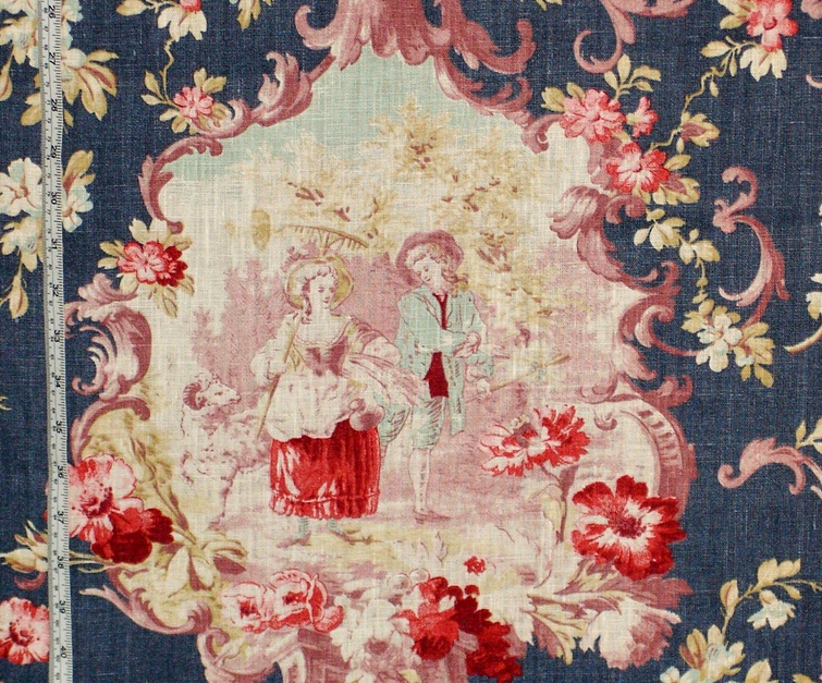 French Toile de Jouy Fabric