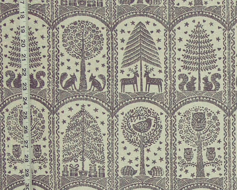 WOODLAND CHRISTMAS ANIMAL FABRIC