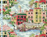 Venice Italy fabric pink toile - PRE ORDER Ships July 21