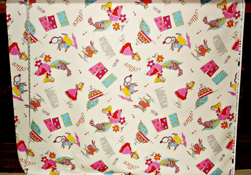 Alice in Wonderland Cheshire Cat Fabric