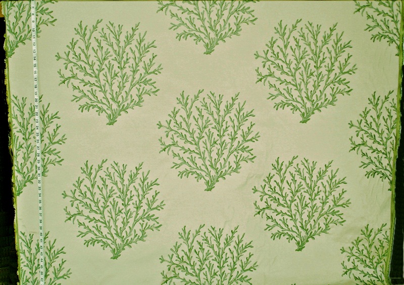 Green Coral Fabric