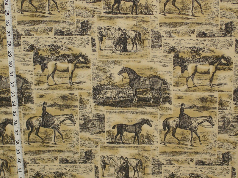 Victorian Horse Fabric