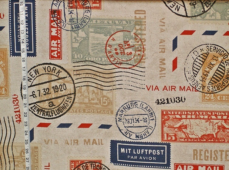 Stamp Postage Fabric- Fabric of the Week! - 11 February 2015 | Brickhouse Fabrics